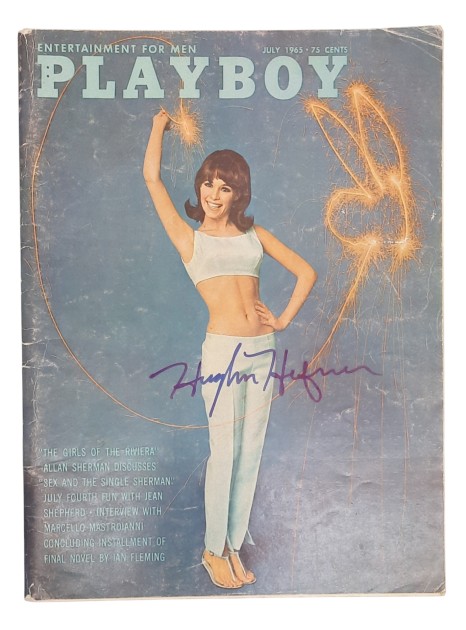 Hugh Hefner Signed July 1965 Playboy Magazine