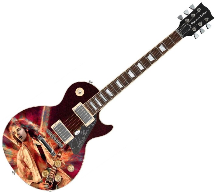 Peter Frampton Signed Custom Graphics Guitar