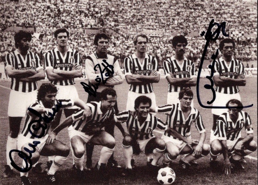 Fotografia autografata da Dino Zoff, Antonio Cabrini e Claudio Gentile 