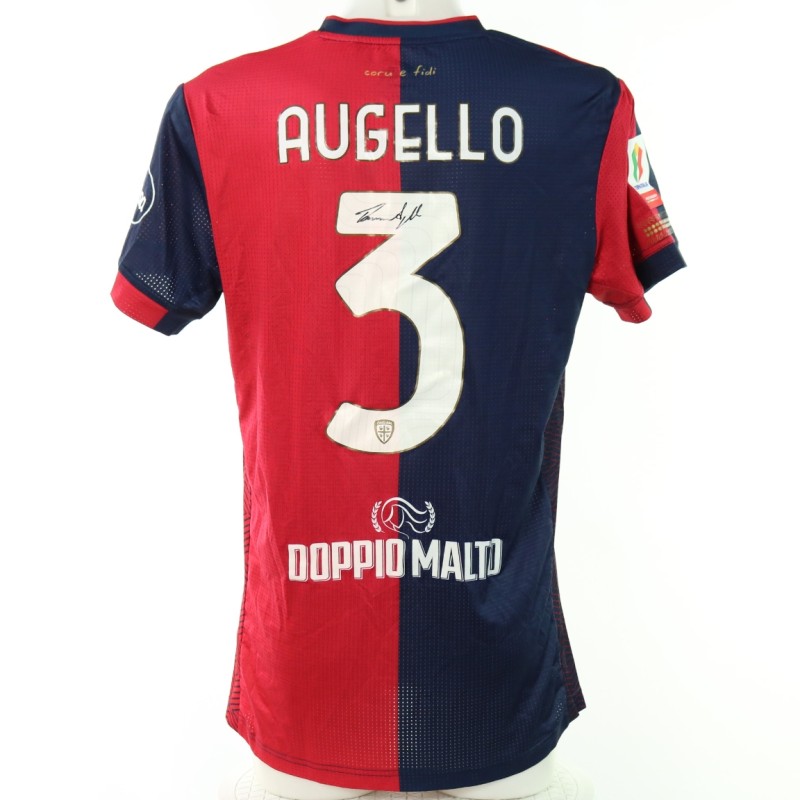 Augello's Signed Unwashed Shirt, Juventus vs Cagliari Coppa Italia 2024