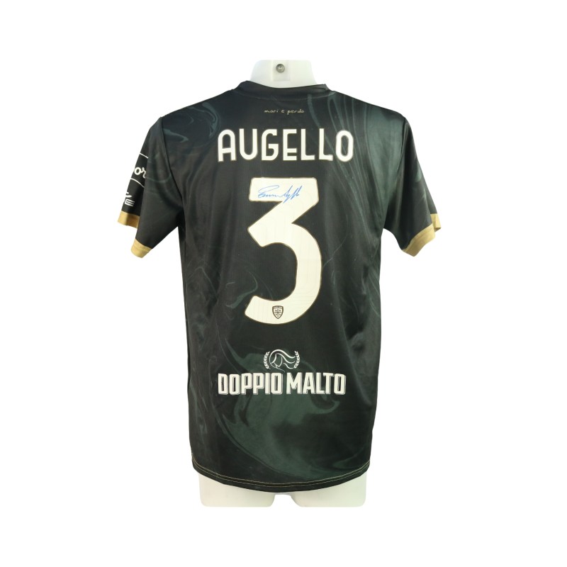 Maglia Augello Unwashed, Cagliari vs Napoli 2024 - Autografata