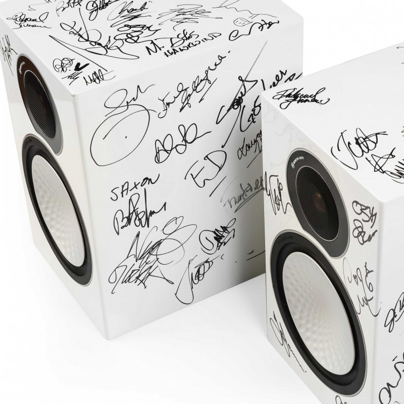 Monitor Audio Speakers signed by Rush, Black Sabbath, Thin Lizzy & more