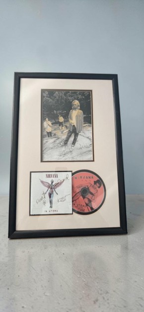 Vinile "In Utero" dei Nirvana - Autografato e incorniciato