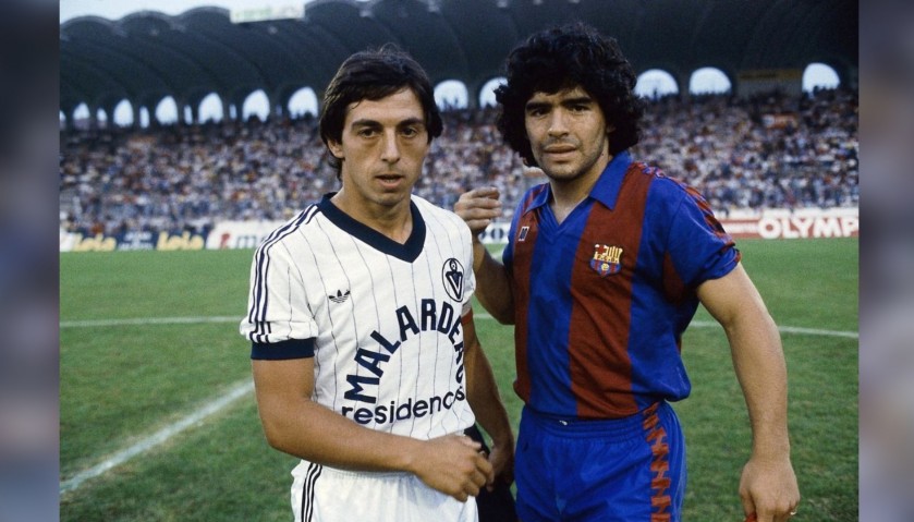 Maradona's Barcelona Match-Issue/Worn 1983/84 Season Signed Shirt 