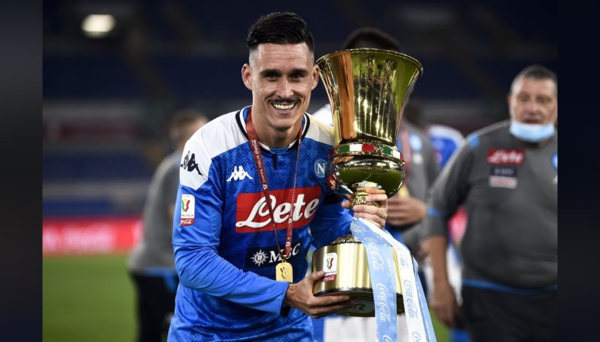 Callejon's Napoli Match-Issued Signed Shirt, Coppa Italia 2020 