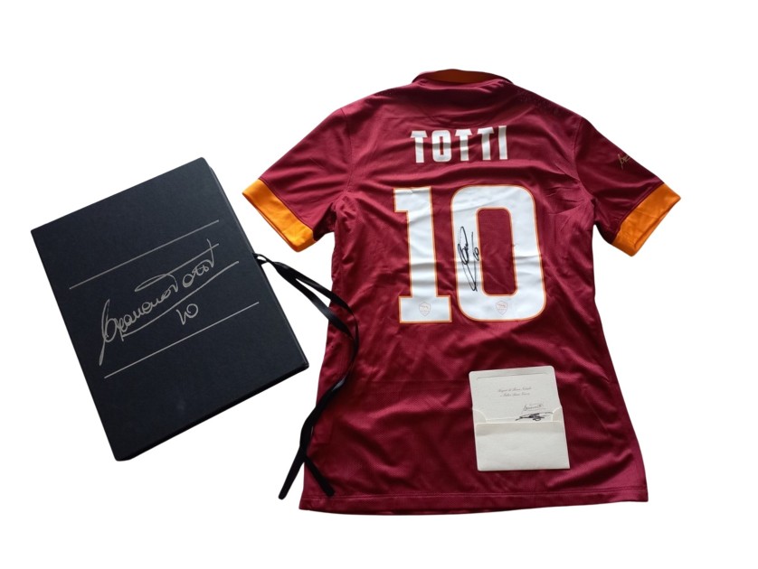 Totti's AS Roma Signed Match Shirt Box, 2014/15