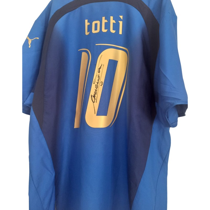 Totti's Italy Official Shirt, 2006 + Italy's Training Shirt, 2006 - Signed