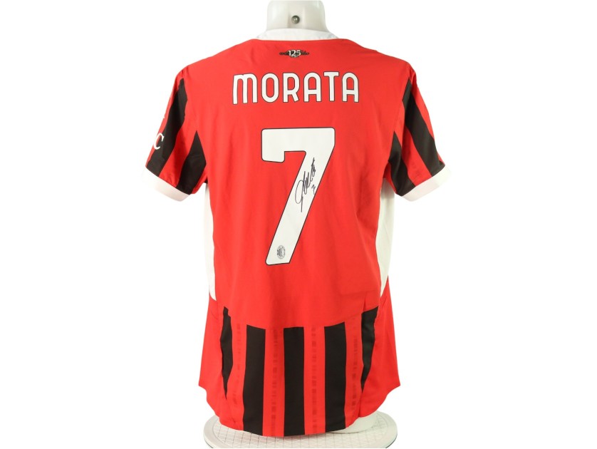 Morata Official Milan Signed Shirt, 2024/25 