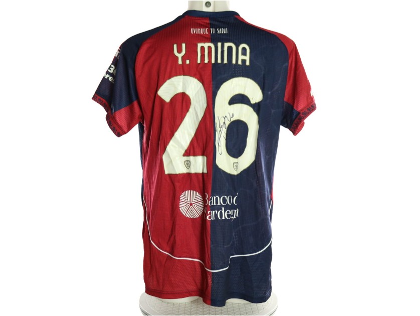 Mina's Signed Unwashed Shirt, Cagliari vs Napoli 2026