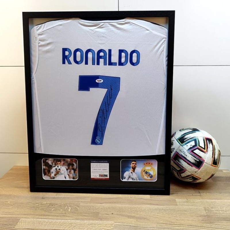 Maglia Real Madrid 2012/13 di Cristiano Ronaldo firmata e incorniciata