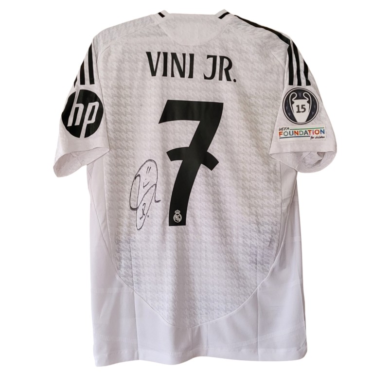 Maglia Gara Vinicius Atalanta vs Real Madrid, UCL 2024 - Autografata