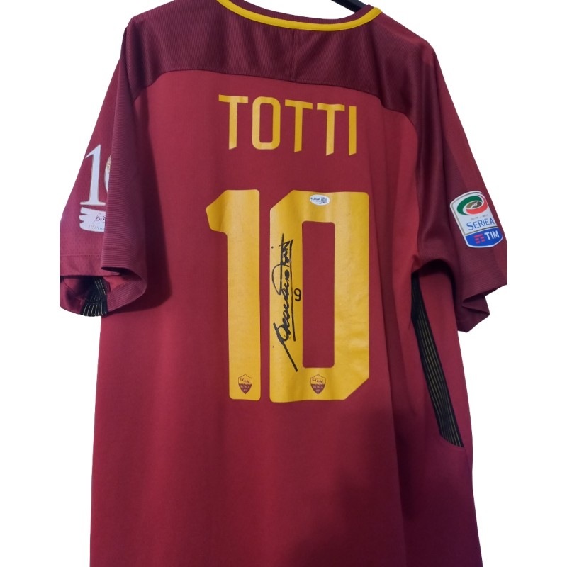 Maglia Ufficiale "Last Match" AS Roma di Totti, 2017 - Autografata