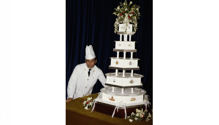 Fragment of Prince Charles and Diana Spencer's Wedding Cake