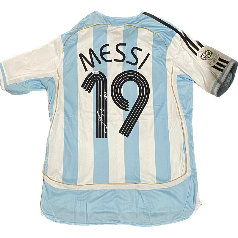 Lionel Messi's Argentina 2006 Signed Replica Shirt