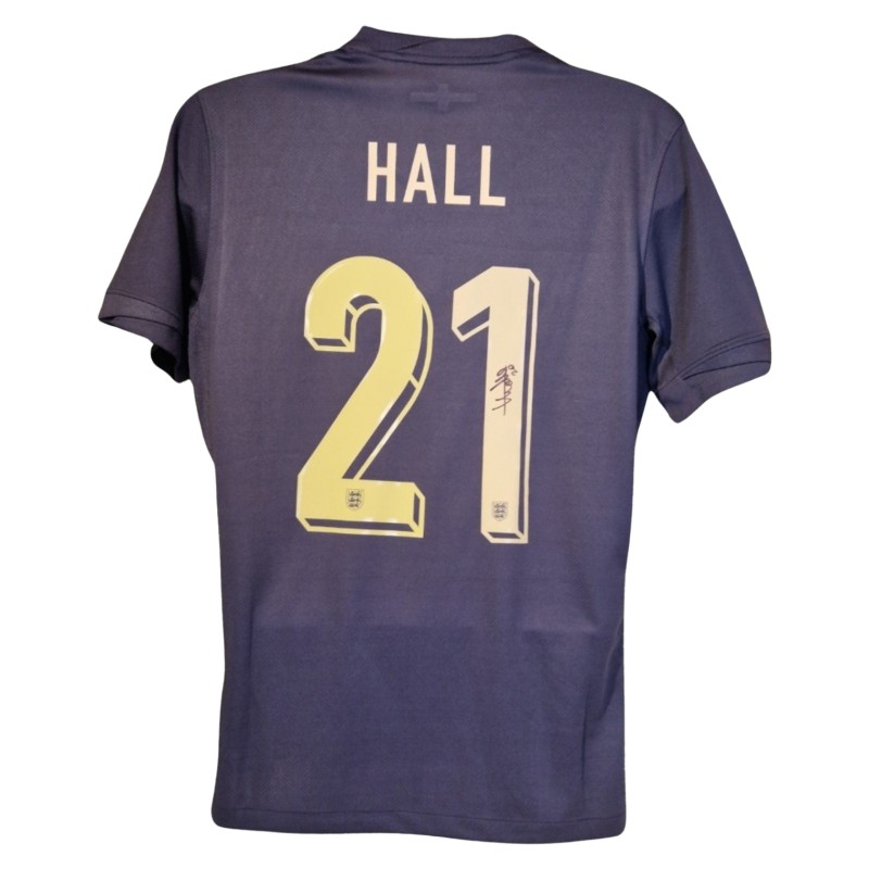 Lewis Hall Signed England 2024-25 Away Football Shirt 