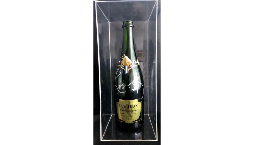 Kobe Bryant, Pau Gasol & Derek Fisher Signed Champagne Bottle 