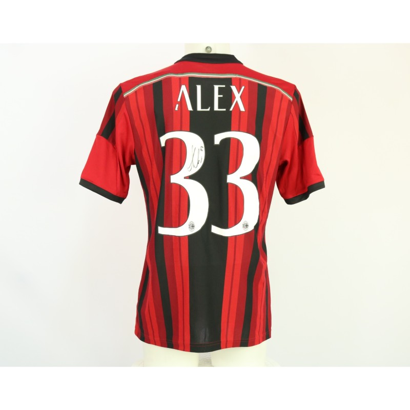 Alex Official AC Milan Signed Shirt, 2014/15 