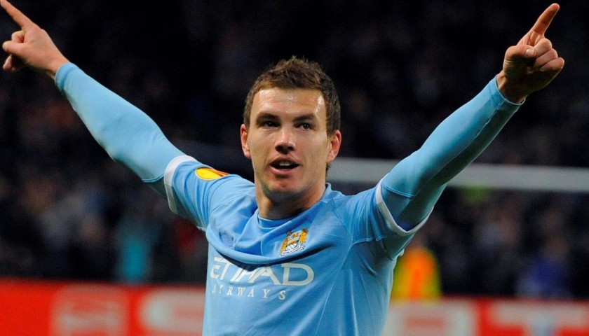 Dzeko's Manchester City Match Shirt, EL 2010/11