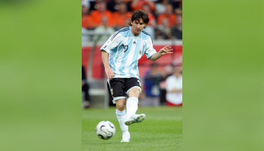 Messi's Official Argentina Signed Shirt, 2006 - CharityStars