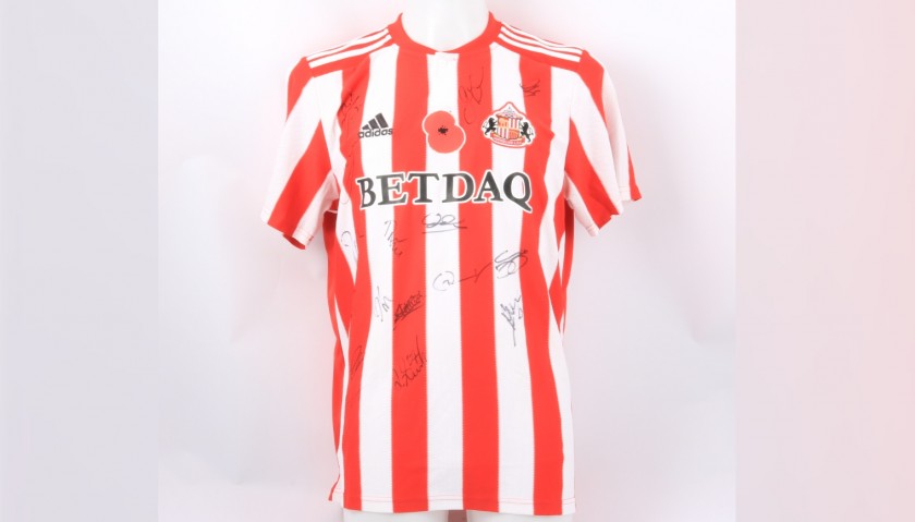 Sunderland Official Poppy Shirt Signed by the Team