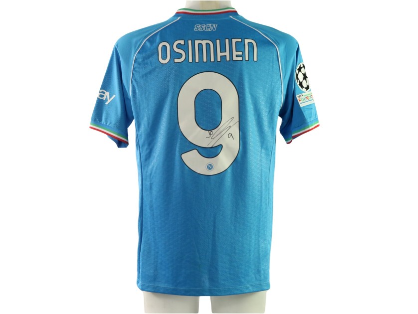 Osimhen's Napoli Signed Match-Worn Shirt, UCL 2023/24
