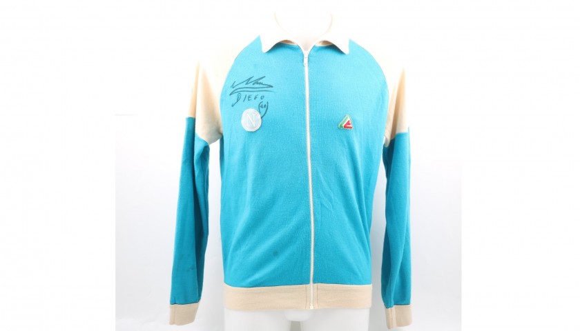 Official 1984/85 Napoli Sweatshirt Signed by Diego Maradona