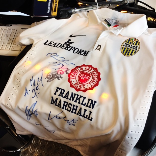 Hellas Verona official shirt, autographed by  Jankovic, Sala, Valoti, Gomez, Greek, Ionita