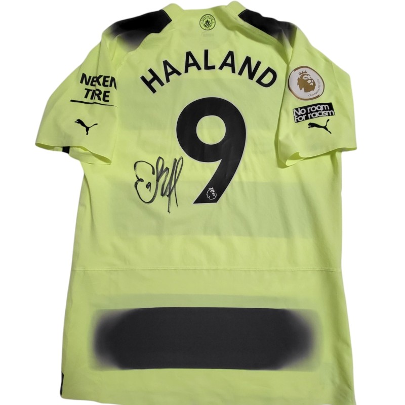 Haaland's West Ham vs Manchester City Signed Issued Shirt, 2022