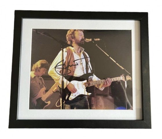 Eric Clapton Signed and Framed Photograph
