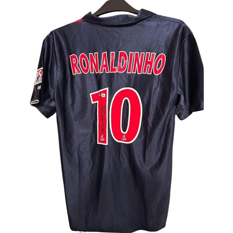 Official Ronaldinho PSG Signed Shirt, 2001/02 