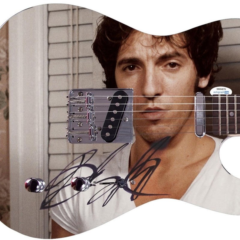 Bruce Springsteen Signed "Darkness On The Edge Of Town" Custom Graphics Guitar 