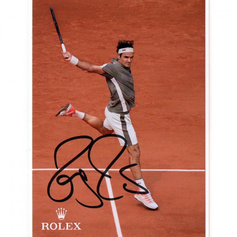 Official Roger Federer Signed Postcard
