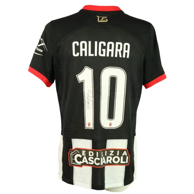 Caligara's unwashed Signed Shirt, Ascoli vs Cremonese 2024