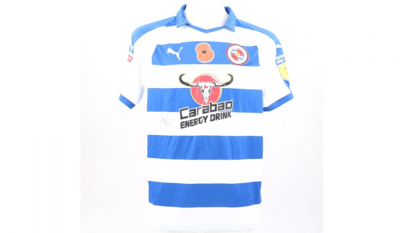 McCleary's Match-Worn Reading FC Signed Poppy Home Shirt 
