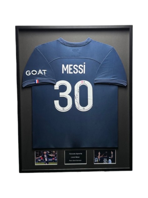 Lionel Messi's Paris Saint Germain 2022/23 Signed and Framed Shirt