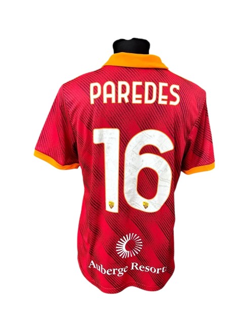 Paredes' Roma vs Lazio Issued Shirt, 2024 - Derby Special