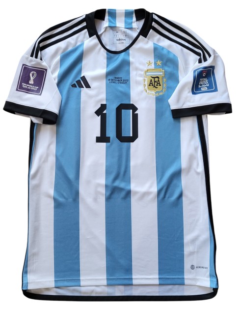 Maglia Ufficiale Messi Argentina vs Francia, Finale Mondiali 2022 - Autografata