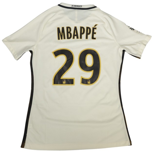 Mbappè's Monaco Match-Issued Shirt 2016/17