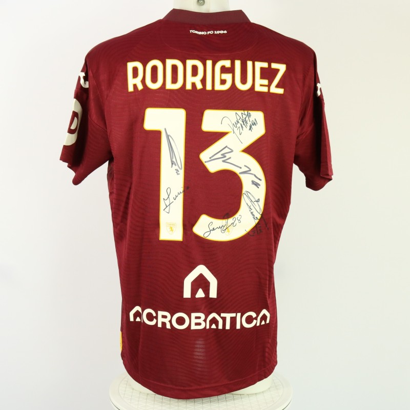Rodríguez Official Torino Shirt, 2023/24 - Signed by the Players
