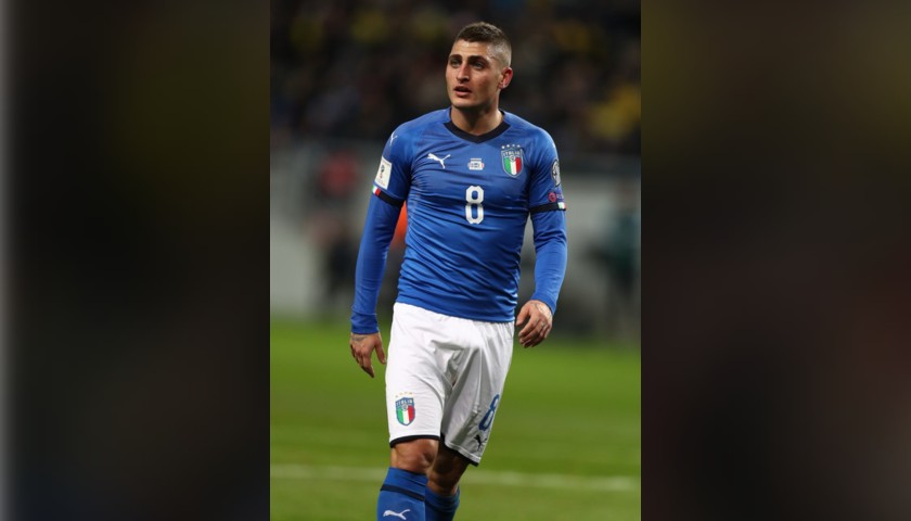 Verratti's Official Italy Signed Shirt, 2017
