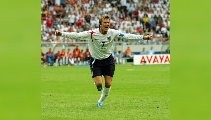 England Training Shirt - Signed by Beckham