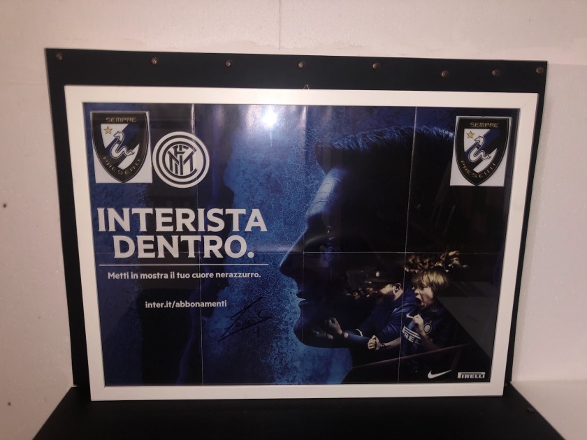 "Interista Dentro" Framed Poster - Signed by Javier Zanetti