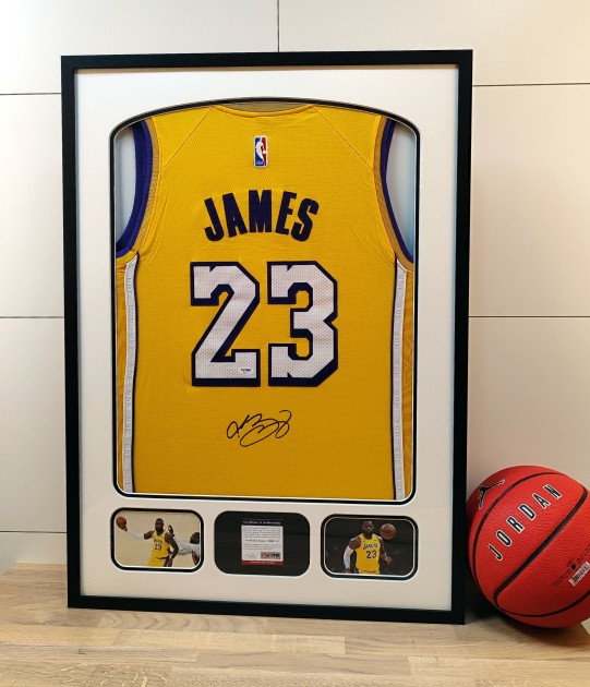 LeBron James' Los Angeles Lakers Signed and Framed Jersey 