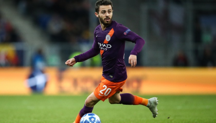 Bernardo Silva's Manchester City Match Shorts Orange, Premier League 2018/19