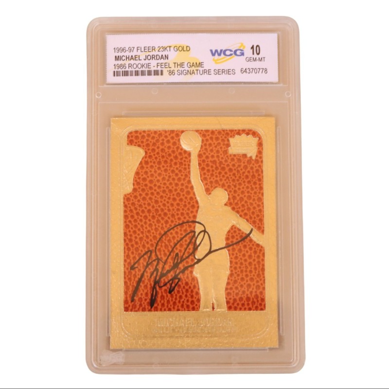 Card in oro Michael Jordan Fleer Rookie "Feel the Game" Signature, 1996/97