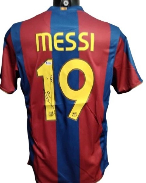 Maglia replica Messi Barcellona, 2007/08 - Autografata