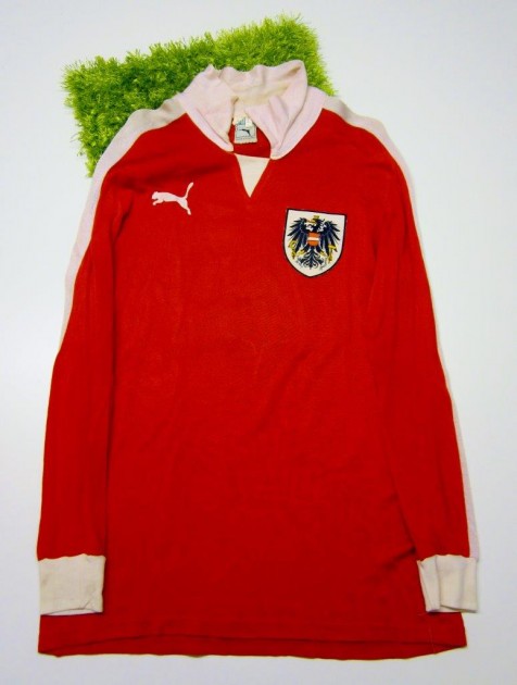 Robert Sara match worn shirt, Austria, WorldCup 1978