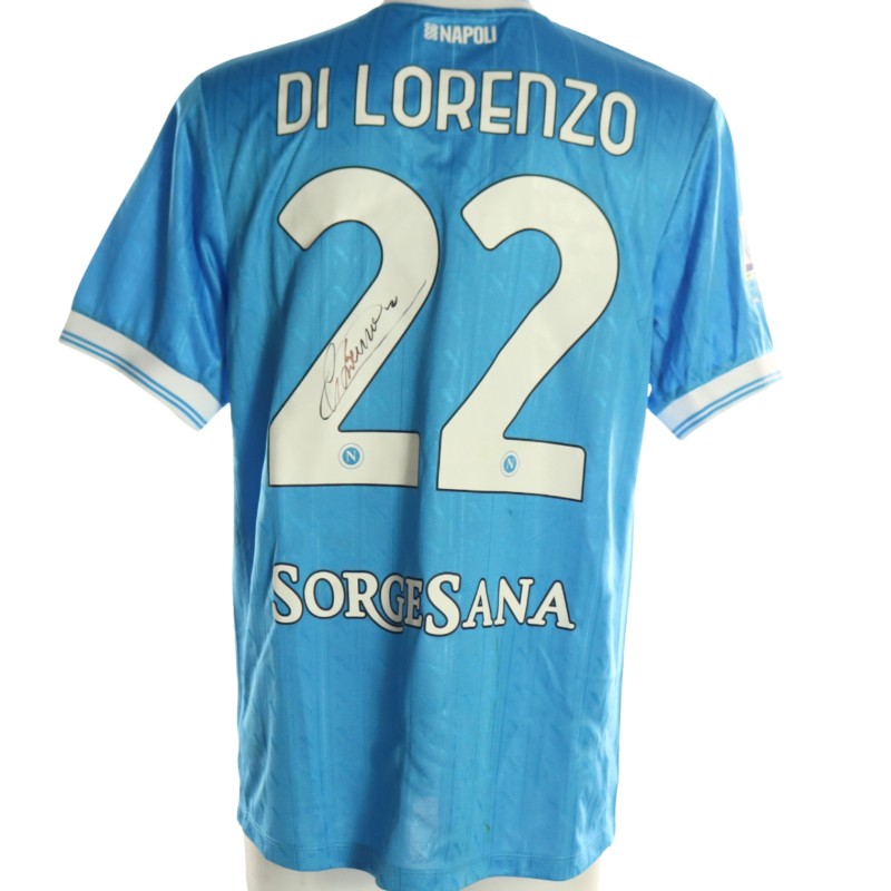 Di Lorenzo's Napoli Signed Match-Worn Shirt, 2025/26