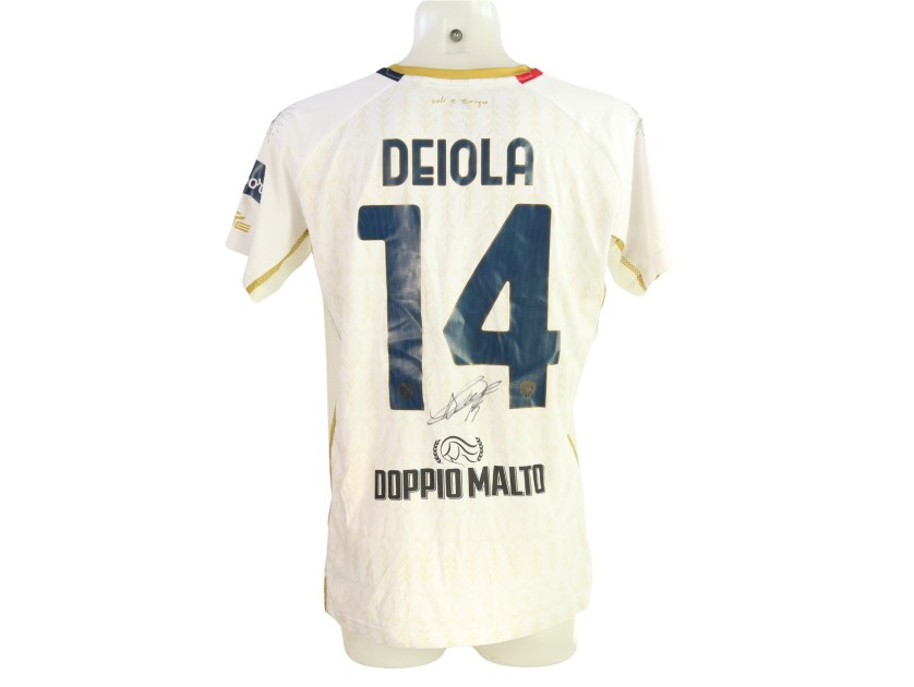 Maglia Deiola Unwashed, Lecce vs Cagliari 2024 - Autografata