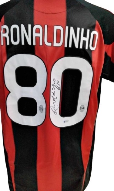 Ronaldinho Replica AC Milan Signed Shirt, 2010/11